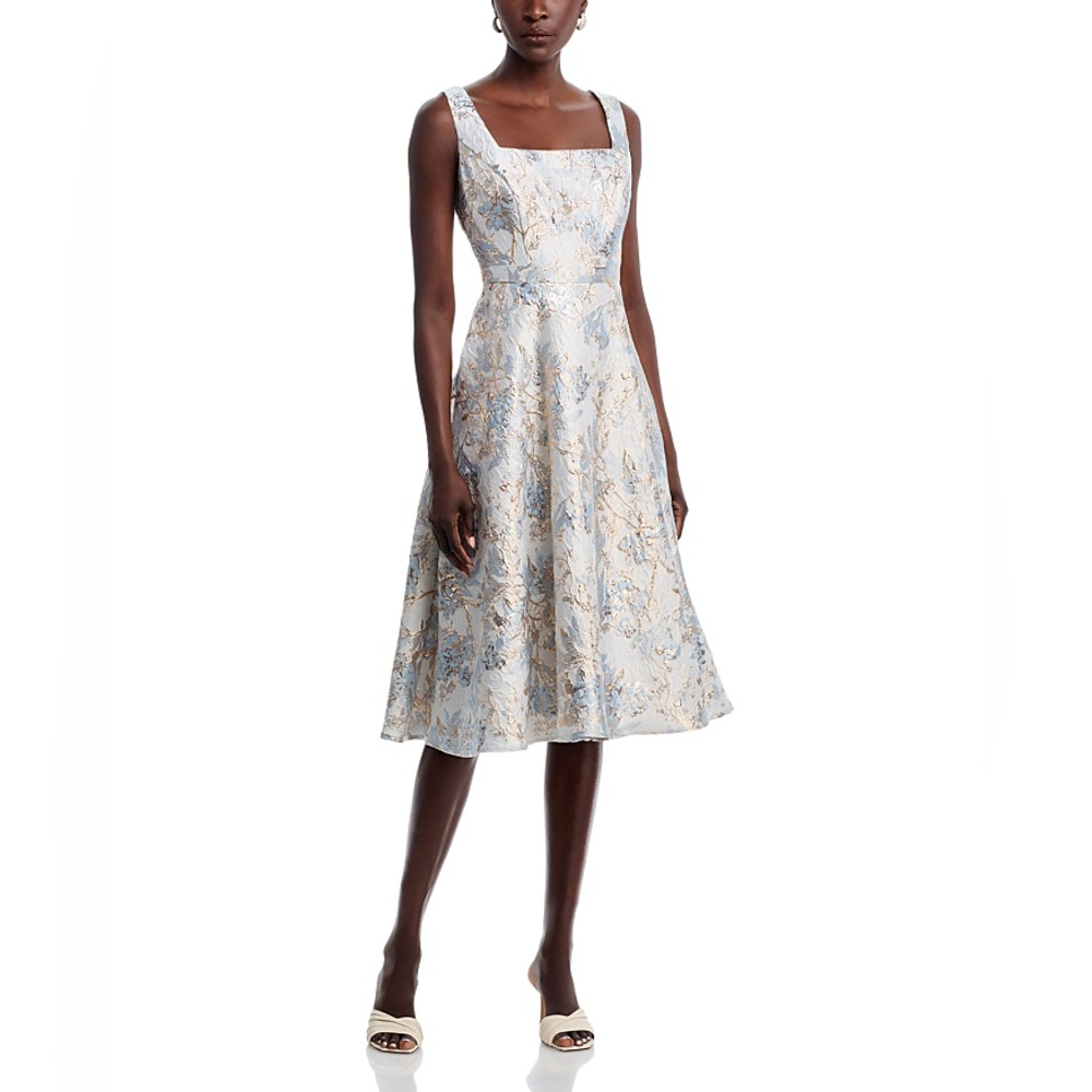 AQUA Brocade Midi Dress